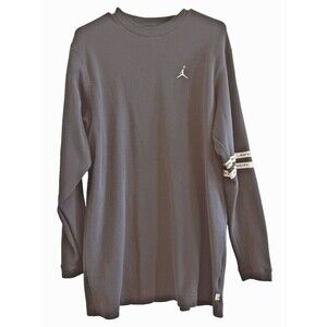 Vintage retro 90s Air Michael Jordan Long Sleeve Shirt waffle knit‎ Size L Blue